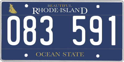 RI license plate 083591