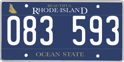 RI license plate 083593