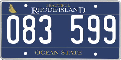 RI license plate 083599