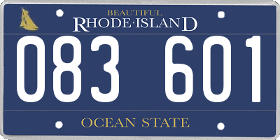 RI license plate 083601