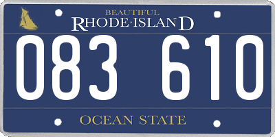 RI license plate 083610