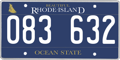 RI license plate 083632