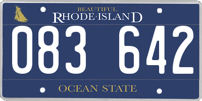 RI license plate 083642