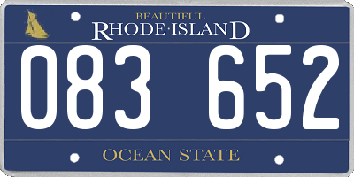 RI license plate 083652