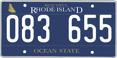 RI license plate 083655