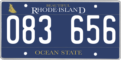 RI license plate 083656