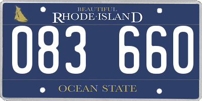RI license plate 083660