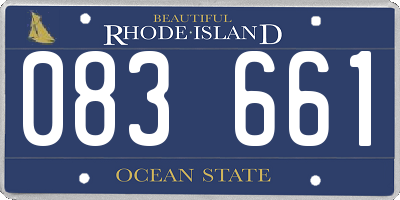 RI license plate 083661