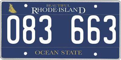 RI license plate 083663