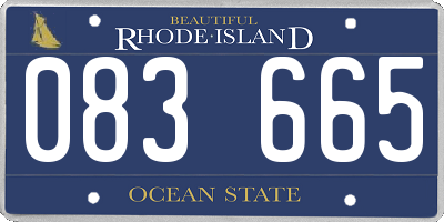 RI license plate 083665