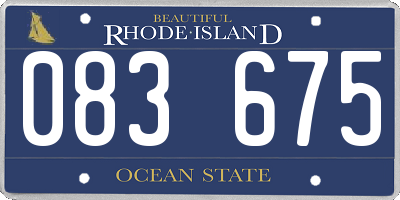 RI license plate 083675