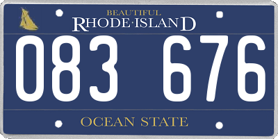 RI license plate 083676