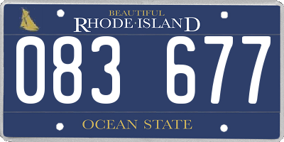 RI license plate 083677