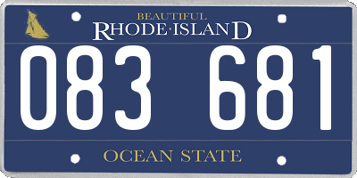 RI license plate 083681