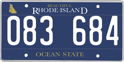 RI license plate 083684