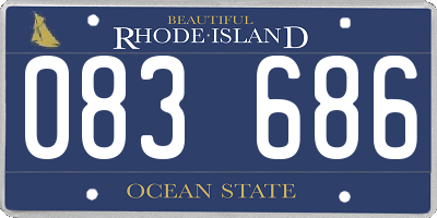RI license plate 083686