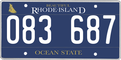 RI license plate 083687
