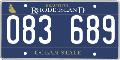 RI license plate 083689