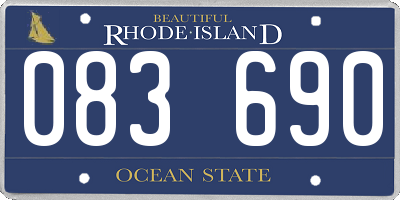 RI license plate 083690