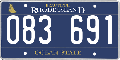 RI license plate 083691