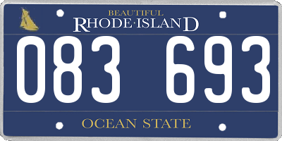 RI license plate 083693