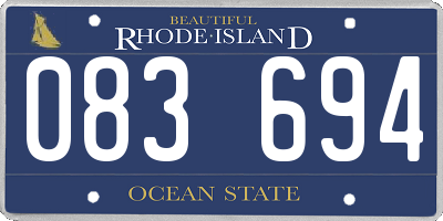 RI license plate 083694