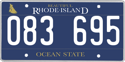 RI license plate 083695