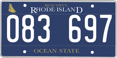 RI license plate 083697