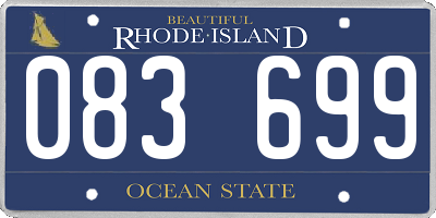 RI license plate 083699