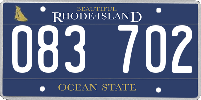RI license plate 083702
