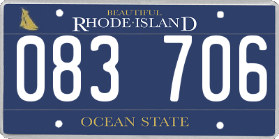 RI license plate 083706