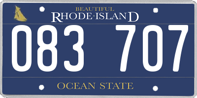 RI license plate 083707