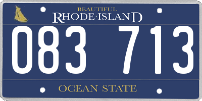RI license plate 083713