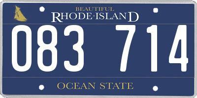 RI license plate 083714