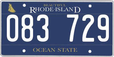 RI license plate 083729