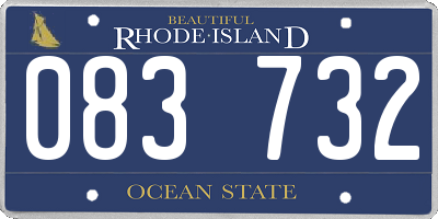 RI license plate 083732