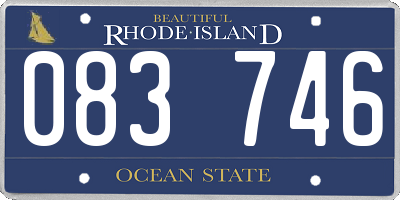 RI license plate 083746