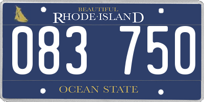 RI license plate 083750
