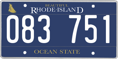 RI license plate 083751