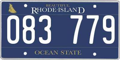 RI license plate 083779