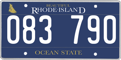 RI license plate 083790