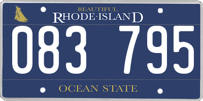 RI license plate 083795