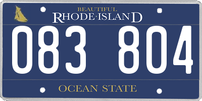 RI license plate 083804