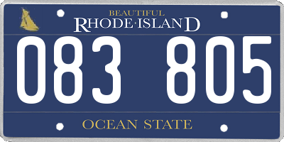 RI license plate 083805