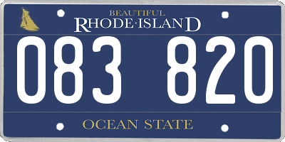RI license plate 083820