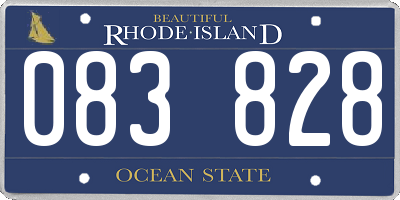 RI license plate 083828
