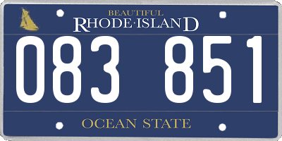 RI license plate 083851