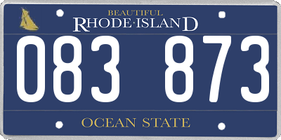 RI license plate 083873