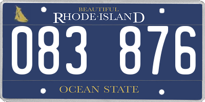 RI license plate 083876