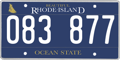 RI license plate 083877